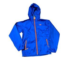 The North Face Kids Blue Wind Breaker with Orange Accents